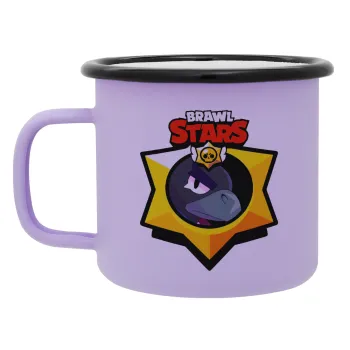Brawl Stars Crow, Κούπα Μεταλλική εμαγιέ ΜΑΤ Light Pastel Purple 360ml
