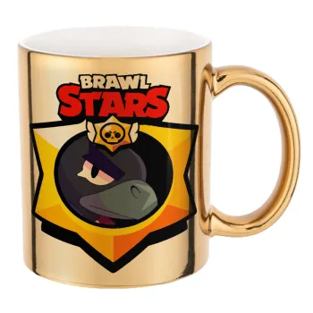 Brawl Stars Crow, Κούπα κεραμική, χρυσή καθρέπτης, 330ml