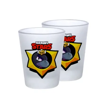 Brawl Stars Crow, Σφηνοπότηρα γυάλινα 45ml του πάγου (2 τεμάχια)