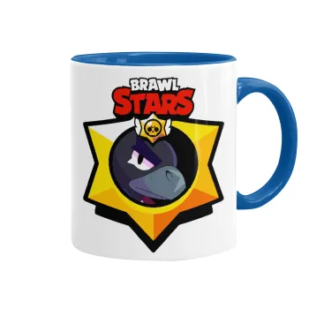 Brawl Stars Crow, Κούπα χρωματιστή μπλε, κεραμική, 330ml