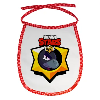 Brawl Stars Crow, Σαλιάρα μωρού αλέκιαστη με κορδόνι Κόκκινη