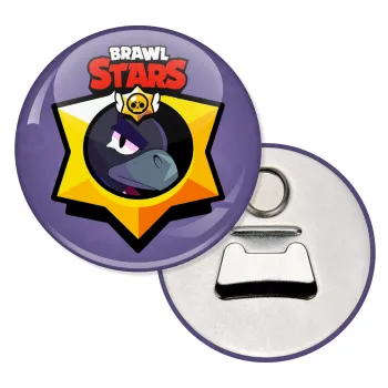 Brawl Stars Crow, Μαγνητάκι και ανοιχτήρι μπύρας στρογγυλό διάστασης 5,9cm