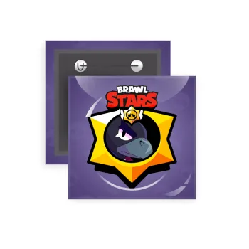 Brawl Stars Crow, Κονκάρδα παραμάνα τετράγωνη 5x5cm