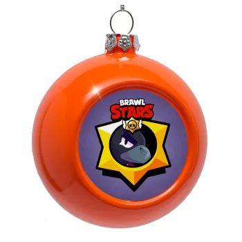 Brawl Stars Crow, Orange Christmas tree ornament bauble 8cm
