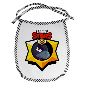 Brawl Stars Crow, Σαλιάρα μωρού αλέκιαστη με κορδόνι Μαύρη
