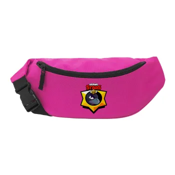 Brawl Stars Crow, Unisex waist bag (banana) in PINK color with 2 pockets