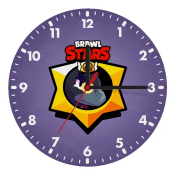 Brawl Stars Crow, Ρολόι τοίχου ξύλινο (20cm)