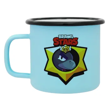 Brawl Stars Crow, Κούπα Μεταλλική εμαγιέ ΜΑΤ σιέλ 360ml