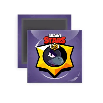 Brawl Stars Crow, Μαγνητάκι ψυγείου τετράγωνο διάστασης 5x5cm