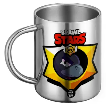 Brawl Stars Crow, Ανοξείδωτη Μεταλλική Κούπα 450ml - Διπλού Τοιχώματος