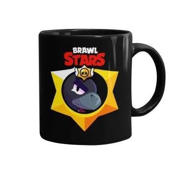Brawl Stars Crow, Κούπα Μαύρη, κεραμική, 330ml