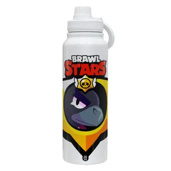 Brawl Stars Crow, Θερμός 1L Ανοξείδωτο με Βάση Κινητού & Διπλά Τοιχώματα