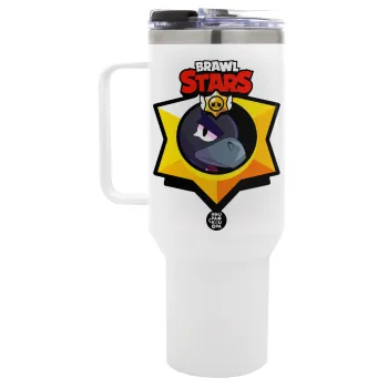 Brawl Stars Crow, Mega Tumbler με καπάκι, διπλού τοιχώματος (θερμό) 1,2L