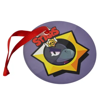 Brawl Stars Crow, Christmas ornament glass 9cm
