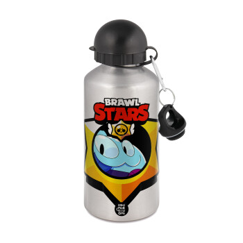 Brawl Stars Squeak, Metallic water jug, Silver, aluminum 500ml