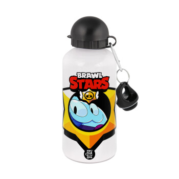 Brawl Stars Squeak, Metal water bottle, White, aluminum 500ml