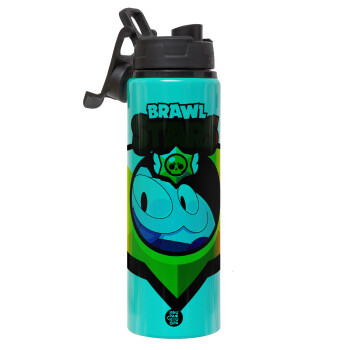 Brawl Stars Squeak, Metallic water bottle with safety lid, 850ml aluminum