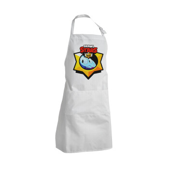 Brawl Stars Squeak, Adult Chef Apron (with sliders and 2 pockets)