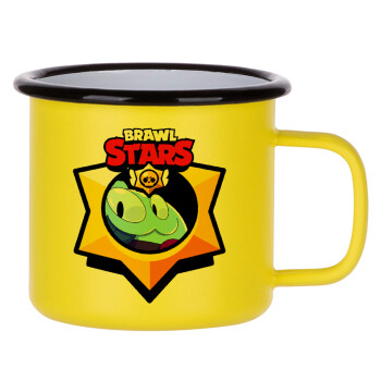 Brawl Stars Squeak, Κούπα Μεταλλική εμαγιέ ΜΑΤ Κίτρινη 360ml