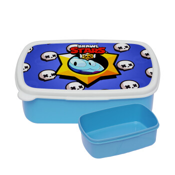 Brawl Stars Squeak, ΜΠΛΕ παιδικό δοχείο φαγητού (lunchbox) πλαστικό (BPA-FREE) Lunch Βox M18 x Π13 x Υ6cm