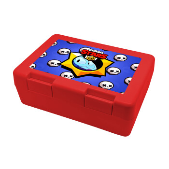 Brawl Stars Squeak, Children's cookie container RED 185x128x65mm (BPA free plastic)