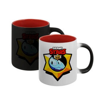 Brawl Stars Squeak, Κούπα Μαγική εσωτερικό κόκκινο, κεραμική, 330ml που αλλάζει χρώμα με το ζεστό ρόφημα