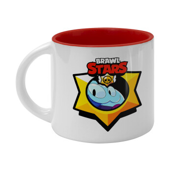 Brawl Stars Squeak, Κούπα κεραμική 400ml Λευκή/Κόκκινη