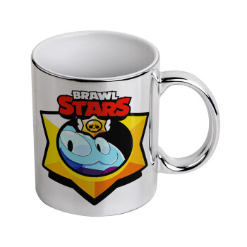 Brawl Stars Squeak, Mug ceramic, silver mirror, 330ml