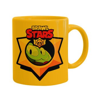 Brawl Stars Squeak, Ceramic coffee mug yellow, 330ml (1pcs)