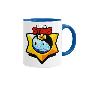 Brawl Stars Squeak, Mug colored blue, ceramic, 330ml