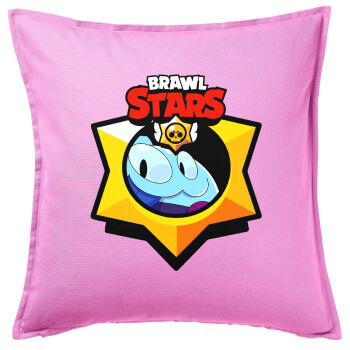 Brawl Stars Squeak, Sofa cushion Pink 50x50cm includes filling