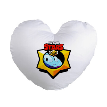 Brawl Stars Squeak, Μαξιλάρι καναπέ καρδιά 40x40cm περιέχεται το  γέμισμα