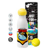 Tennis ball Metal mug thermos White, double wall, 550ml