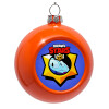 Orange Christmas tree ornament bauble 8cm