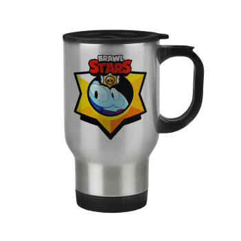 Brawl Stars Squeak, Stainless steel travel mug with lid, double wall 450ml