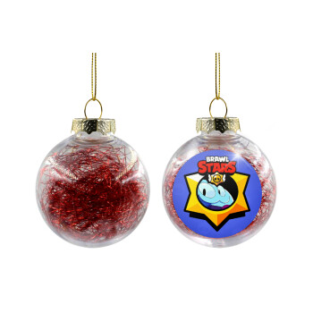 Brawl Stars Squeak, Χριστουγεννιάτικη μπάλα δένδρου διάφανη με κόκκινο γέμισμα 8cm