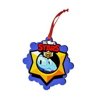 Brawl Stars Squeak, Christmas ornament snowflake wooden 7.5cm