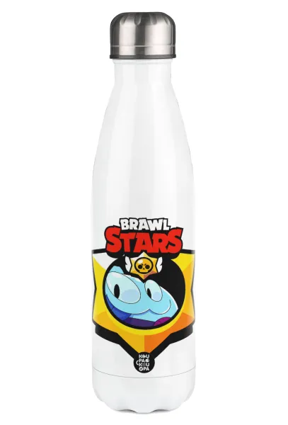 Brawl Stars Squeak — Metal mug thermos White (Stainless steel), double wall, 500ml