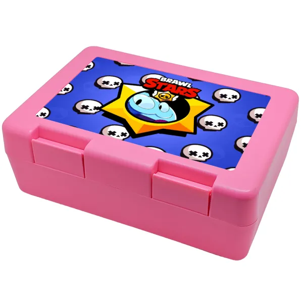 Brawl Stars Squeak — Children's cookie container PINK 185x128x65mm (BPA free plastic)