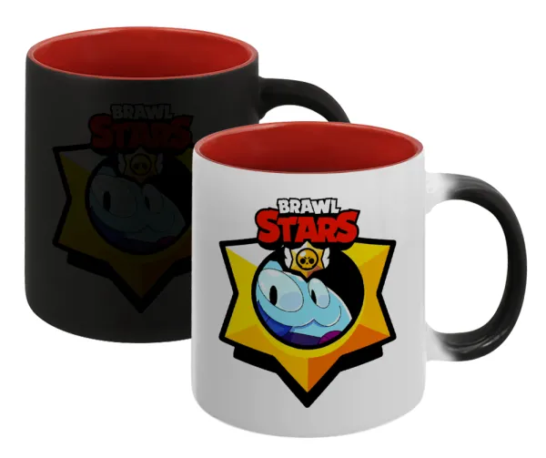 Brawl Stars Squeak — Κούπα Μαγική εσωτερικό κόκκινο, κεραμική, 330ml που αλλάζει χρώμα με το ζεστό ρόφημα
