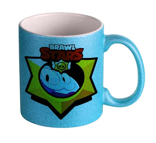 Brawl Stars Squeak — Κούπα Σιέλ Glitter που γυαλίζει, κεραμική, 330ml