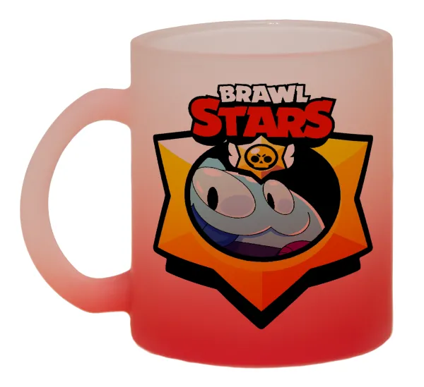 Brawl Stars Squeak — Κούπα γυάλινη δίχρωμη με βάση το κόκκινο ματ, 330ml