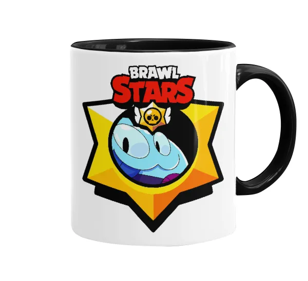 Brawl Stars Squeak — Κούπα χρωματιστή μαύρη, κεραμική, 330ml