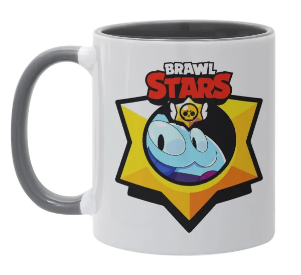 Brawl Stars Squeak — Κούπα χρωματιστή γκρι, κεραμική, 330ml