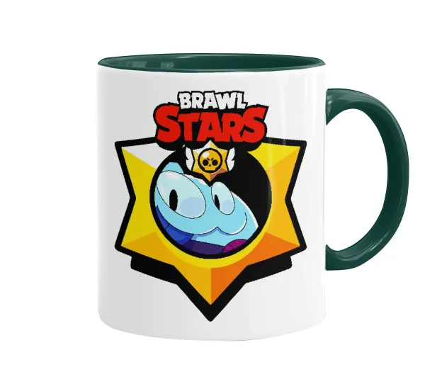 Brawl Stars Squeak — Κούπα χρωματιστή πράσινη, κεραμική, 330ml