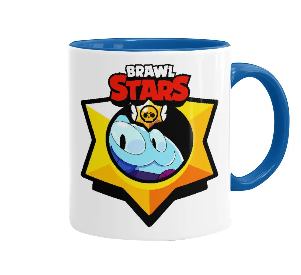 Brawl Stars Squeak — Κούπα χρωματιστή μπλε, κεραμική, 330ml