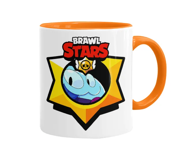 Brawl Stars Squeak — Κούπα χρωματιστή πορτοκαλί, κεραμική, 330ml