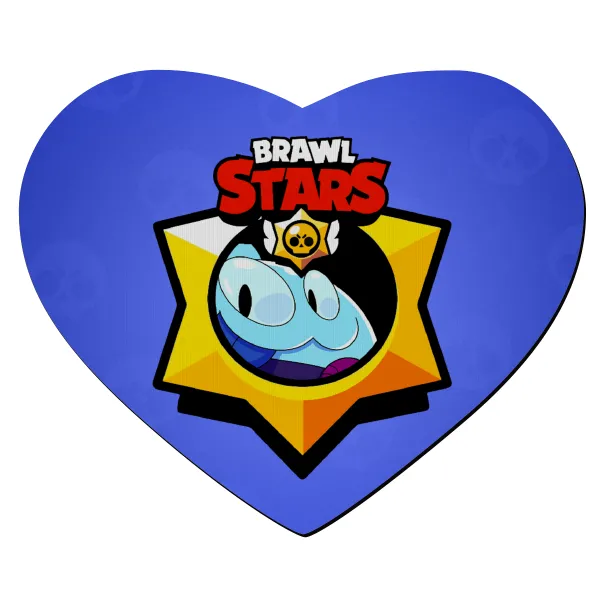 Brawl Stars Squeak — Mousepad heart 23x20cm