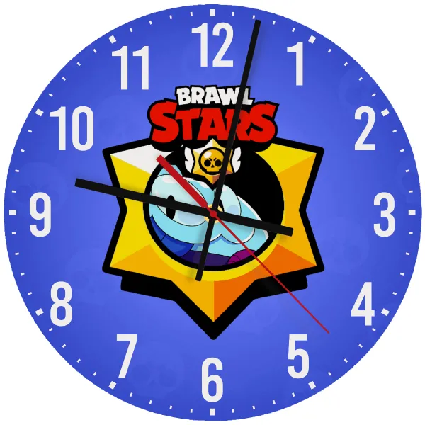 Brawl Stars Squeak — Ρολόι τοίχου ξύλινο 30cm