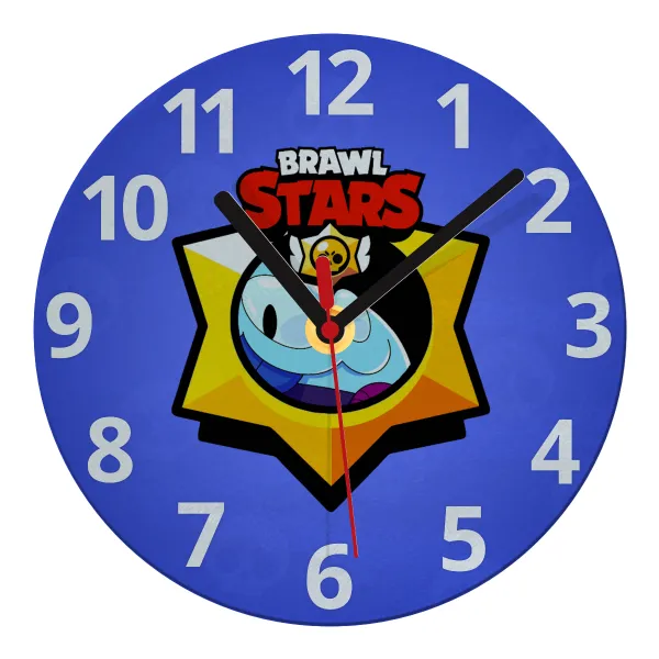 Brawl Stars Squeak — Glass wall clock (20cm)
